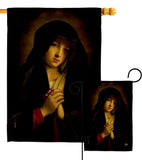 The Madonna in Sorrow - Faith & Religious Inspirational Vertical Impressions Decorative Flags HG192563 Made In USA