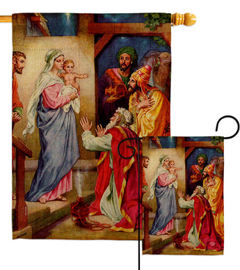 The Visit Of The Wise Men - Faith & Religious Inspirational Vertical Impressions Decorative Flags HG192564 Made In USA