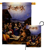 The Adoration of the Shepherds - Faith & Religious Inspirational Vertical Impressions Decorative Flags HG192567 Made In USA