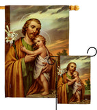 Joseph & Jesus - Faith & Religious Inspirational Vertical Impressions Decorative Flags HG192596 Made In USA