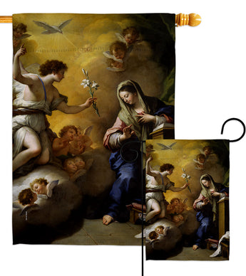 Feast of the Annunciation - Faith & Religious Inspirational Vertical Impressions Decorative Flags HG192623 Made In USA