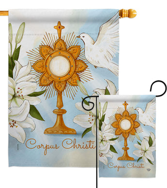 Corpus Christi - Faith & Religious Inspirational Vertical Impressions Decorative Flags HG192706 Made In USA