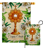 Lilys Corpus Christi - Faith & Religious Inspirational Vertical Impressions Decorative Flags HG192707 Made In USA