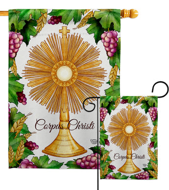 Festival Corpus Christi - Faith & Religious Inspirational Vertical Impressions Decorative Flags HG192708 Made In USA