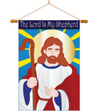 My Shepherd - Faith & Religious Inspirational Vertical Applique Decorative Flags HG103036