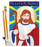 My Shepherd - Faith & Religious Inspirational Vertical Applique Decorative Flags HG103036