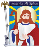 Jesús Es Mi Señor - Faith & Religious Inspirational Vertical Applique Decorative Flags HG103039
