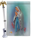 Our Lady of Grace - Faith & Religious Inspirational Vertical Impressions Decorative Flags HG103050 Made In USA