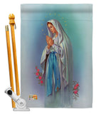 Our Lady of Grace - Faith & Religious Inspirational Vertical Impressions Decorative Flags HG103050 Made In USA