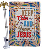 Love Jesus - Faith & Religious Inspirational Vertical Impressions Decorative Flags HG103075 Made In USA