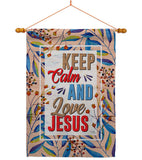 Love Jesus - Faith & Religious Inspirational Vertical Impressions Decorative Flags HG103075 Made In USA