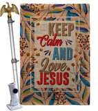 Love Jesus - Faith & Religious Inspirational Vertical Impressions Decorative Flags HG103075 Made In USA