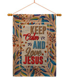 Love Jesus - Faith & Religious Inspirational Vertical Impressions Decorative Flags HG103075 Made In USA