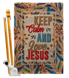 Love Jesus - Faith & Religious Inspirational Vertical Impressions Decorative Flags HG103075 Made In USA