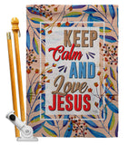 Love Jesus - Faith & Religious Inspirational Vertical Impressions Decorative Flags HG103075 Made In USA