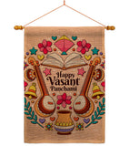 Happy Vasant Panchami - Faith & Religious Inspirational Vertical Impressions Decorative Flags HG103076 Made In USA