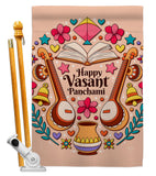 Happy Vasant Panchami - Faith & Religious Inspirational Vertical Impressions Decorative Flags HG103076 Made In USA