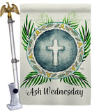 Holy Ash Wednesday - Faith & Religious Inspirational Vertical Impressions Decorative Flags HG103091 Made In USA