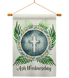 Holy Ash Wednesday - Faith & Religious Inspirational Vertical Impressions Decorative Flags HG103091 Made In USA