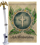 Holy Ash Wednesday - Faith & Religious Inspirational Vertical Impressions Decorative Flags HG103091 Made In USA