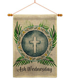 Holy Ash Wednesday - Faith & Religious Inspirational Vertical Impressions Decorative Flags HG103091 Made In USA