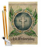 Holy Ash Wednesday - Faith & Religious Inspirational Vertical Impressions Decorative Flags HG103091 Made In USA