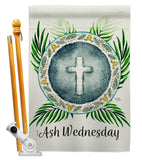 Holy Ash Wednesday - Faith & Religious Inspirational Vertical Impressions Decorative Flags HG103091 Made In USA