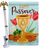 Joyous Passover - Faith & Religious Inspirational Vertical Impressions Decorative Flags HG103093 Made In USA