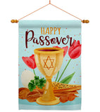 Joyous Passover - Faith & Religious Inspirational Vertical Impressions Decorative Flags HG103093 Made In USA