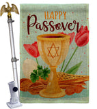 Joyous Passover - Faith & Religious Inspirational Vertical Impressions Decorative Flags HG103093 Made In USA