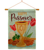 Joyous Passover - Faith & Religious Inspirational Vertical Impressions Decorative Flags HG103093 Made In USA