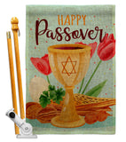 Joyous Passover - Faith & Religious Inspirational Vertical Impressions Decorative Flags HG103093 Made In USA
