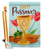 Joyous Passover - Faith & Religious Inspirational Vertical Impressions Decorative Flags HG103093 Made In USA