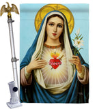 Prayer To Our Lady - Faith & Religious Inspirational Vertical Impressions Decorative Flags HG103095 Made In USA