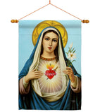 Prayer To Our Lady - Faith & Religious Inspirational Vertical Impressions Decorative Flags HG103095 Made In USA