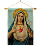 Prayer To Our Lady - Faith & Religious Inspirational Vertical Impressions Decorative Flags HG103095 Made In USA