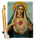 Prayer To Our Lady - Faith & Religious Inspirational Vertical Impressions Decorative Flags HG103095 Made In USA