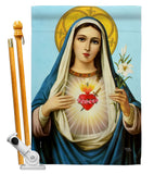 Prayer To Our Lady - Faith & Religious Inspirational Vertical Impressions Decorative Flags HG103095 Made In USA