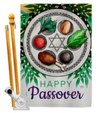 Joyous Passover - Faith & Religious Inspirational Vertical Impressions Decorative Flags HG103096 Made In USA