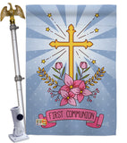 Holy Communion - Faith & Religious Inspirational Vertical Impressions Decorative Flags HG137212 Made In USA