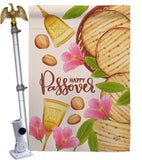 Happy Pesach - Faith & Religious Inspirational Vertical Impressions Decorative Flags HG137248 Made In USA