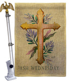 Ash Wednesday - Faith & Religious Inspirational Vertical Impressions Decorative Flags HG137428 Made In USA