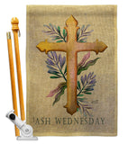 Ash Wednesday - Faith & Religious Inspirational Vertical Impressions Decorative Flags HG137428 Made In USA