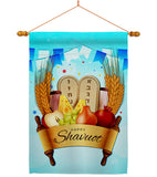 Happy Shavuot - Faith & Religious Inspirational Vertical Impressions Decorative Flags HG137531 Made In USA