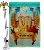 Happy Shavuot - Faith & Religious Inspirational Vertical Impressions Decorative Flags HG137531 Made In USA