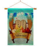 Happy Shavuot - Faith & Religious Inspirational Vertical Impressions Decorative Flags HG137531 Made In USA