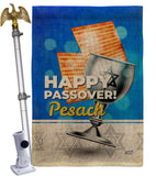 Happy Passover Pesach - Faith & Religious Inspirational Vertical Impressions Decorative Flags HG137534 Made In USA