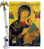 Our Lady of Perpetual Help - Faith & Religious Inspirational Vertical Impressions Decorative Flags HG192081 Made In USA