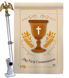 My First Communion - Faith & Religious Inspirational Vertical Impressions Decorative Flags HG192207 Made In USA
