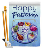 Happy Passover - Faith & Religious Inspirational Vertical Impressions Decorative Flags HG192318 Made In USA